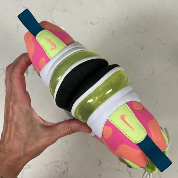 Nike Air Max 270 React Pink Volt Multi DC1863-600 Women's Size 6 - Picture 6 of 16